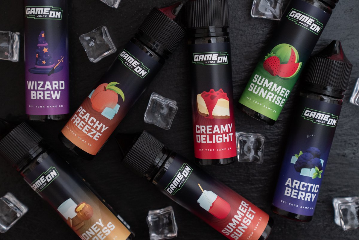 GAMEONJUICE's tweet photo. 🧊A n(ice) addition to #GAMEONJUICE!🧊

The time has come to enjoy that frosty sensation with all your favourite juices!❄️

Under your chosen flavour select the nicotine variation 'Iced' to get that cool freshness in every cloud!💨

Available Now!👇

https://t.co/wbDczAul51 https://t.co/G7veWVMlSb