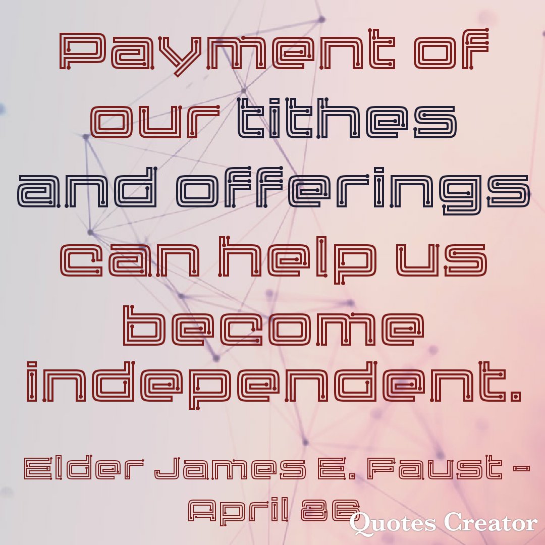 BabyBackSaint's tweet photo. Tithing brings blessings. #LatterDaySaint #OnAJourney #TwitterStake #GeneralConference #GenConf #April86 #ElderFaust #Tithing https://t.co/3Jj23sfoJF