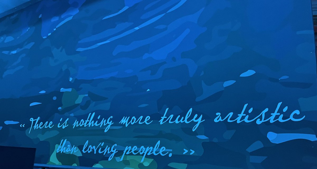 Profound gem of wisdom from #vangoghimmersiveexperience - I feel so fortunate that I continue to be inspired to be an artist of love for my students &amp; colleagues at #HappyHillendale