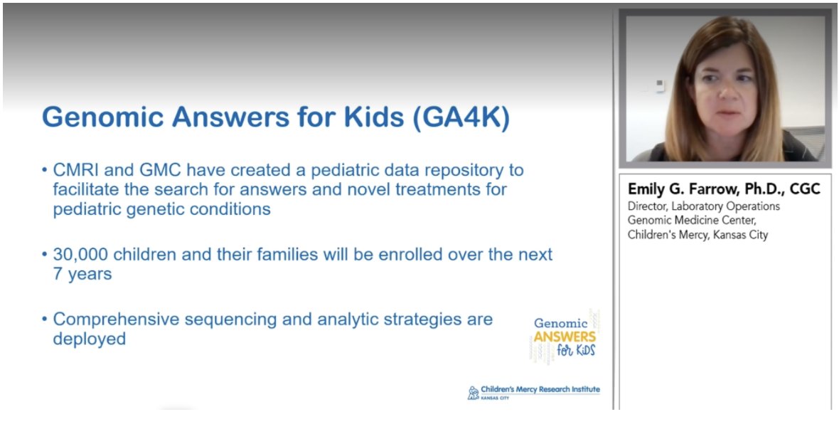 PacBio's tweet photo. The Genomic Medicine Center & @ResearchCM saw that “50% of their patients did not receive a diagnosis” even after rounds of sequencing. They set out to change this by creating Genomics Answers for Kids, #GA4K, to search for answers. Learn more: https://t.co/DxoY2WQFi8 #ASHG2021 https://t.co/AAgoap2IIj