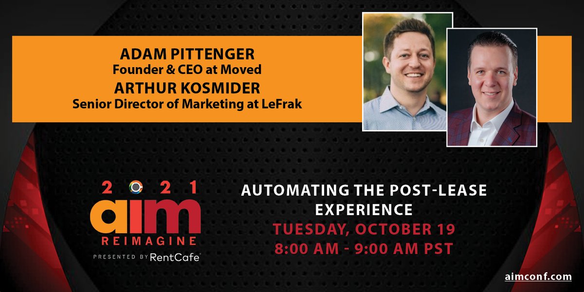 Movedapp's tweet photo. Catch the AIM Conference roundtable ft. Moved Founder, Adam Pittenger & Arthur Kosmider of LeFrak tomorrow @ 8am.
.
.
.
#AIMConf #Demo #ImproveTheMove #SmoothMoves #PropertyManagement #multifamily #Apartments #PropTech https://t.co/R0iAcwhDf2