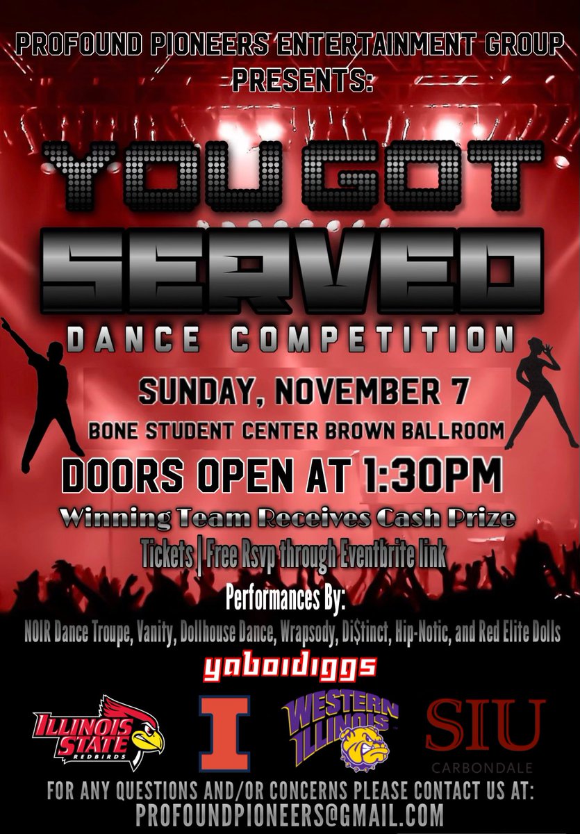 Get ready for the BIGGEST event of the semester‼️ Come out &amp; watch various dance teams compete for a 1st place CASH PRIZE🏆. There will be a Greek Stroll Off, twerk contest &amp; more! This event is now FREE entry, so please RSVP with the link below💚! #YouGotServed #PPEG
