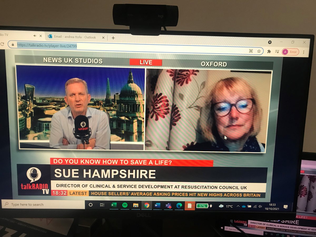 ResusCouncilUK's tweet image. Thanks @talkRADIO for highlighting the importance of CPR and defibrillation this evening. @SueHResus talked about cardiac arrest, the importance of everyone learning CPR and acting quickly and the importance of public access defibrillators where they are most needed.