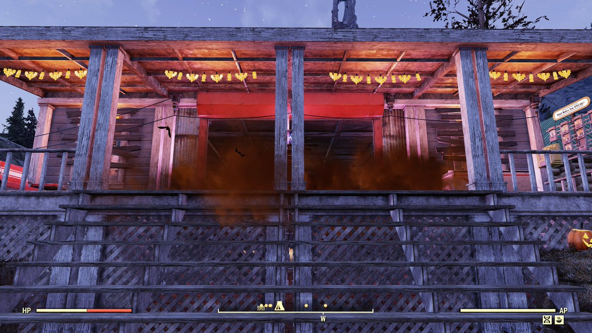 RSMini2's tweet photo. Come in and dine with despair if you dare.....And don't forget a treat on the way out :)  Happy Spookfest!🎃 @Fallout Congrats! @kreepersin and @Rad_Rux https://t.co/oK76UFKMYr