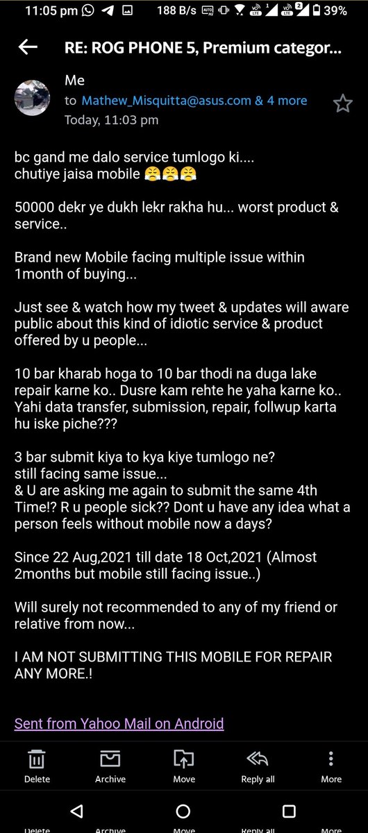 ali_merchant3's tweet photo. #aware #Fraud #Worstquality #ROG_Phone_5 #ROG #ROG5 
THAKA HUA PHONE, CHEAP QUALITY, THIRD CLASS SERVICE
TOP QUALITY WORST MOBILE
@ASUS_ROG_IN @ASUSIndia @ASUS 
2months, 3 times submission, 6-7 back to back issues, 50000rs waste, Still asking to submit again 4th time for repair😤 https://t.co/QdMQJzqgkS