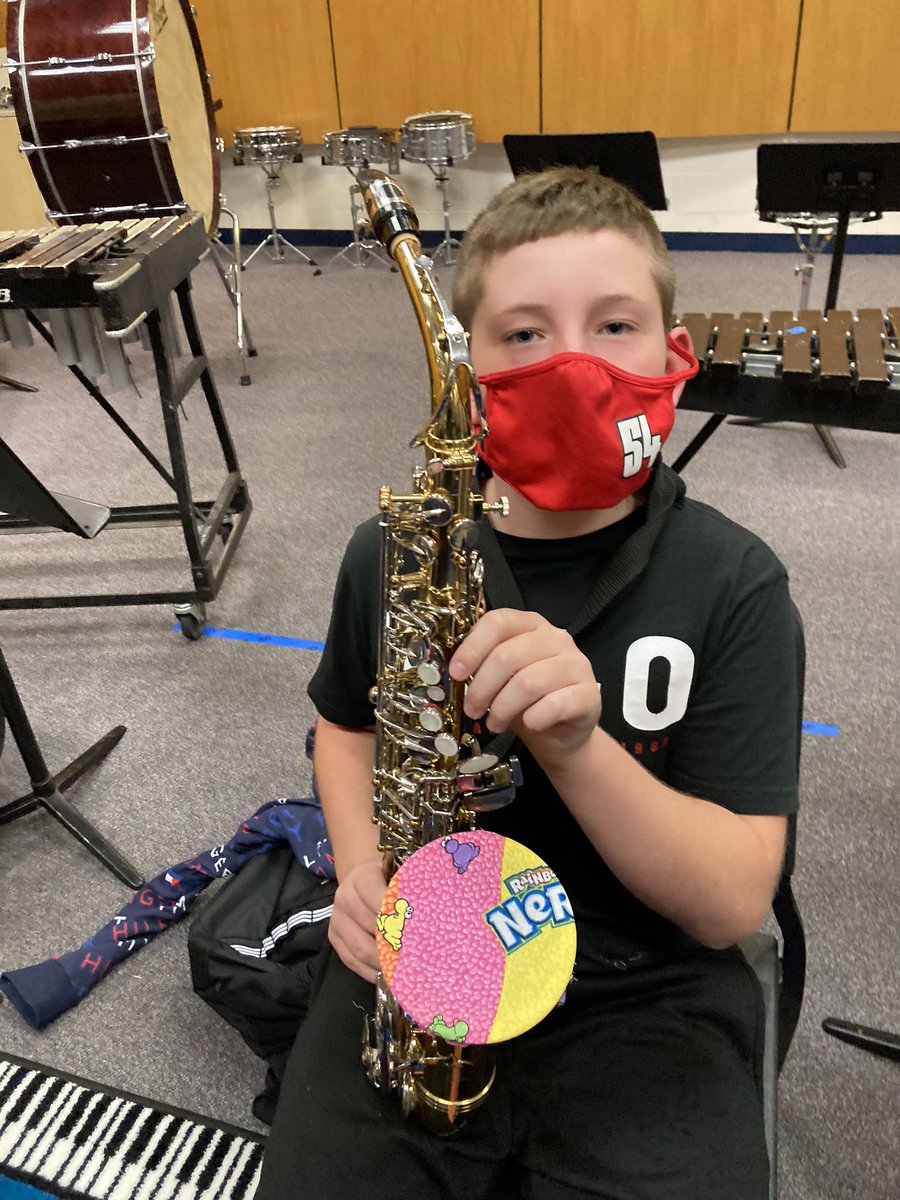 cmsnow2000's tweet image. An amazing 6th grade student made us some awesome bell covers! Thanks Wesley!!