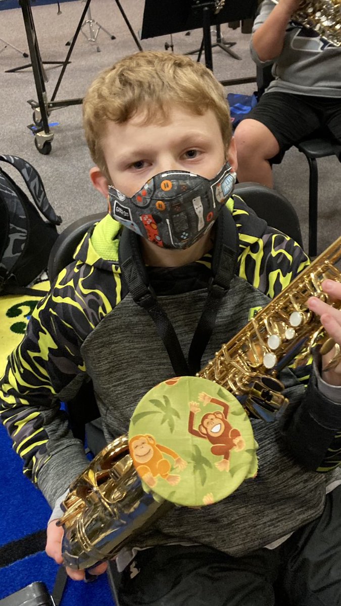 cmsnow2000's tweet image. An amazing 6th grade student made us some awesome bell covers! Thanks Wesley!!