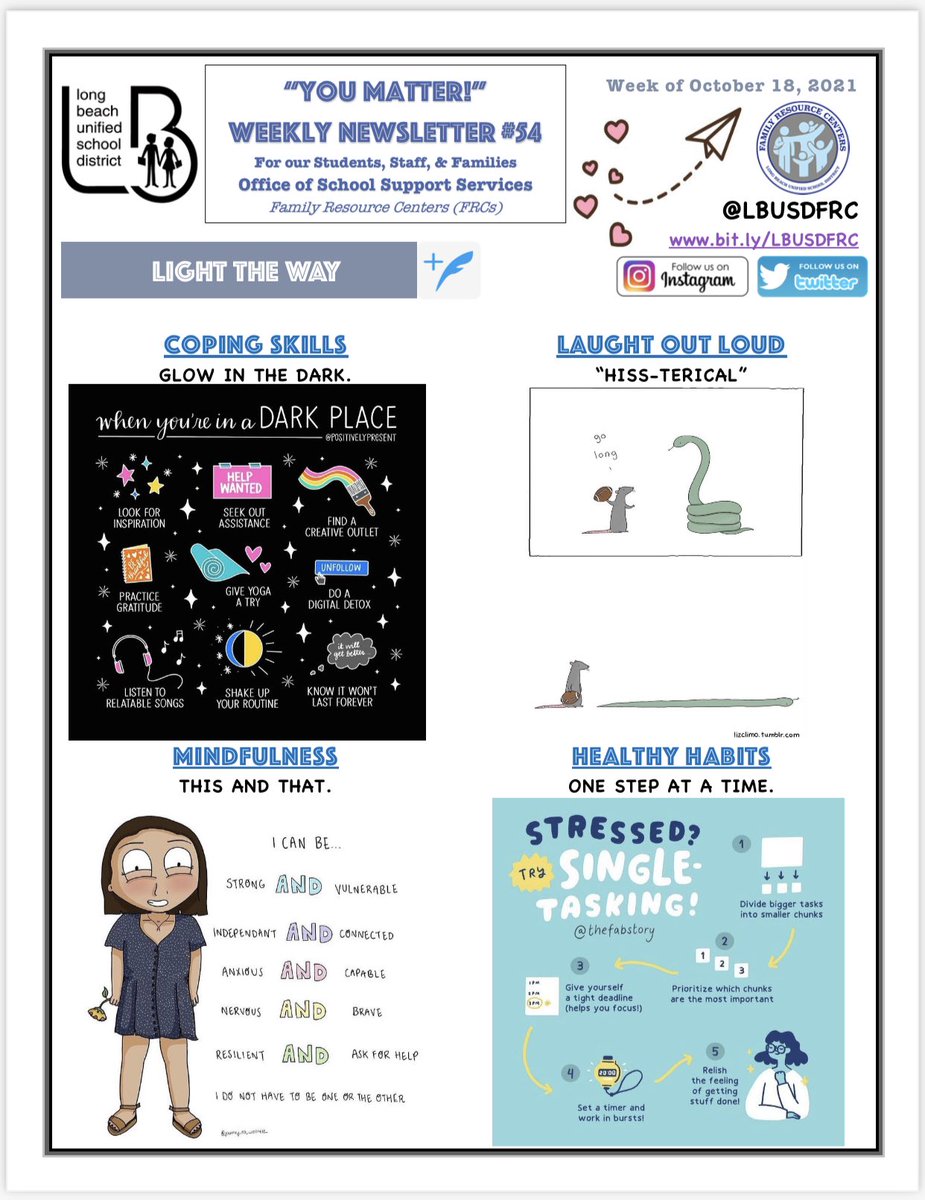 morafrc's tweet photo. @LBUSDFRC #YouMatterMonday: Easily rattled in the dark? Thank goodness for night lights, moonlit night skies, and for the stars that shine bright. Check out the highlights this week that can help light the way to practice coping skills, mindful moments, and healthy habits! https://t.co/ZL4sG8qMrs