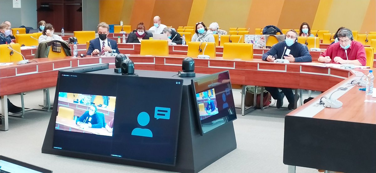 ATD_Europe's tweet photo. Inspiring contribution today at @coe by two actors of the @ZeroChomeurLD Zero Long Term #Unemployement Area! It was part of the @CoE_NGO webinar on specific articles of the @social_charter regarding #DecentWork #SDG8. A way to mark #IDEP2021, #ESC60 & #EuropeanAntiTraffickingDay. https://t.co/yllP6Koknz