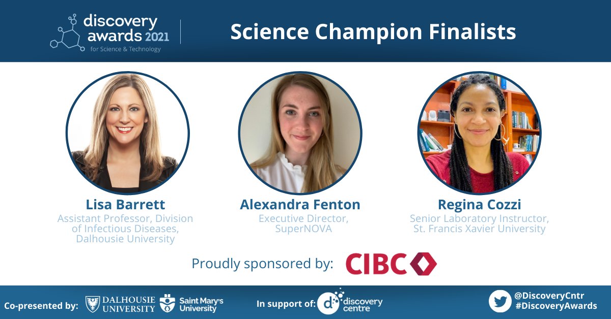 DiscoveryCntr's tweet photo. The #DiscoveryAwards Science Champion Award, proudly presented by @cibc, is given to an individual who promotes science and technology to the public, above and beyond the normal avenues of communication! Meet this year's finalists: https://t.co/Y65WAWuWK9