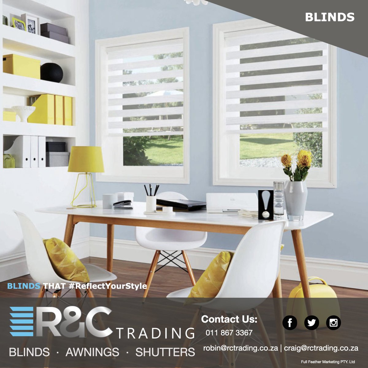 r_ctrading's tweet image. The Day and Night Blinds range features the ability to cater for all light control and privacy permutations in a single product.

These blinds can be easily adjusted to provide a degree of light control while still allowing for views to the outside. Design that #RefelctsYourStyle