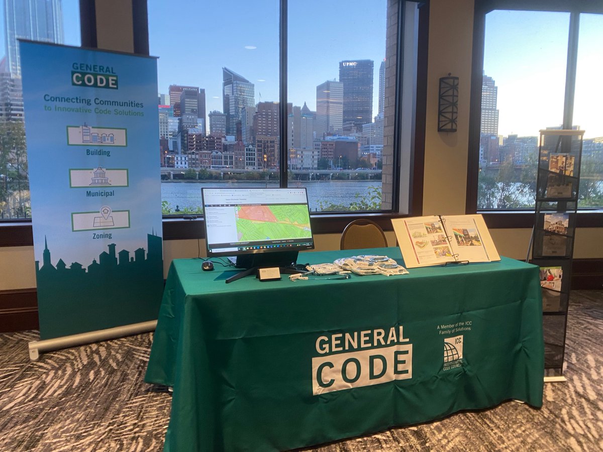 generalcode's tweet photo. Good morning, @APAPAChapter members! We've got a great view of a great city today. Come to the General Code booth to meet with Wayne and hear about our #VisualZoning™ services. #APAPA21
https://t.co/aOVgVcsdUE
#zoning #landuse #MapLink™ #CLBC @IntlCodeCouncil #Pittsburgh https://t.co/M5Cuc0rorS