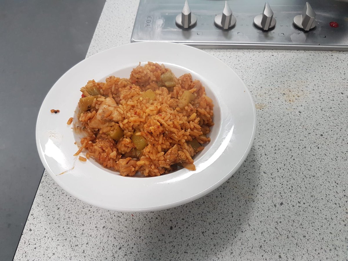 Jollof rice from one of our year 9 students! Well done Theo looks delicious. #foodtech #jollofrice #castlefieldcampus #manchesterschools #teamcastlefield #KS3