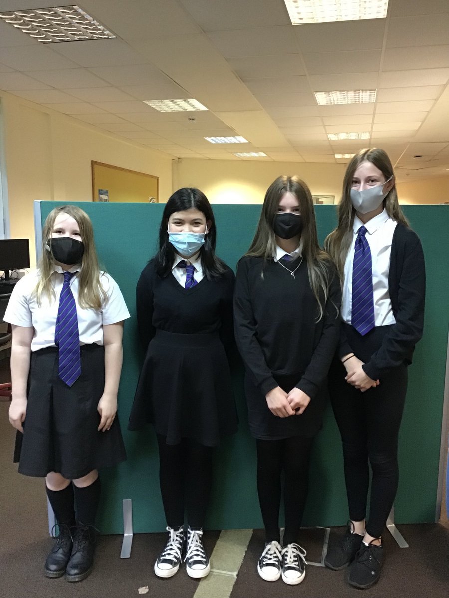 P7RosshallAcad's tweet photo. Well done to our newly elected S1 Pupil Parliament reps - Erin, Diana, Lucy and Katie! We know you’ll be a fab addition to a great team @RosshallPP #pupilvoice https://t.co/1pQNi3jmV9