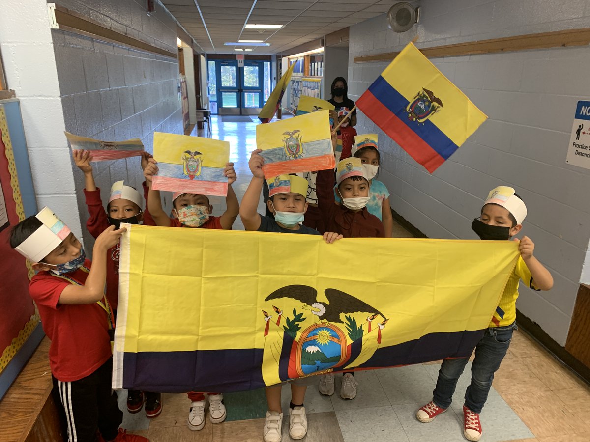 EastRamapoCSD's tweet photo. Wrapping up #hispanicheritagemonth Fleetwood students celebrated their respective cultures w a parade. They proudly gathered behind their country's flag and marched together w El Salvadorian Guatemalan Ecuadorian Dominican Republic &amp; Mexican classmates.#EastRamapo #Diversity https://t.co/LUXqPV2rXR