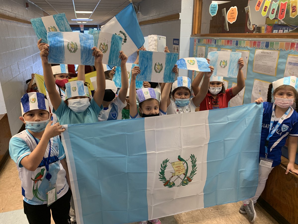 EastRamapoCSD's tweet photo. Wrapping up #hispanicheritagemonth Fleetwood students celebrated their respective cultures w a parade. They proudly gathered behind their country's flag and marched together w El Salvadorian Guatemalan Ecuadorian Dominican Republic &amp; Mexican classmates.#EastRamapo #Diversity https://t.co/LUXqPV2rXR