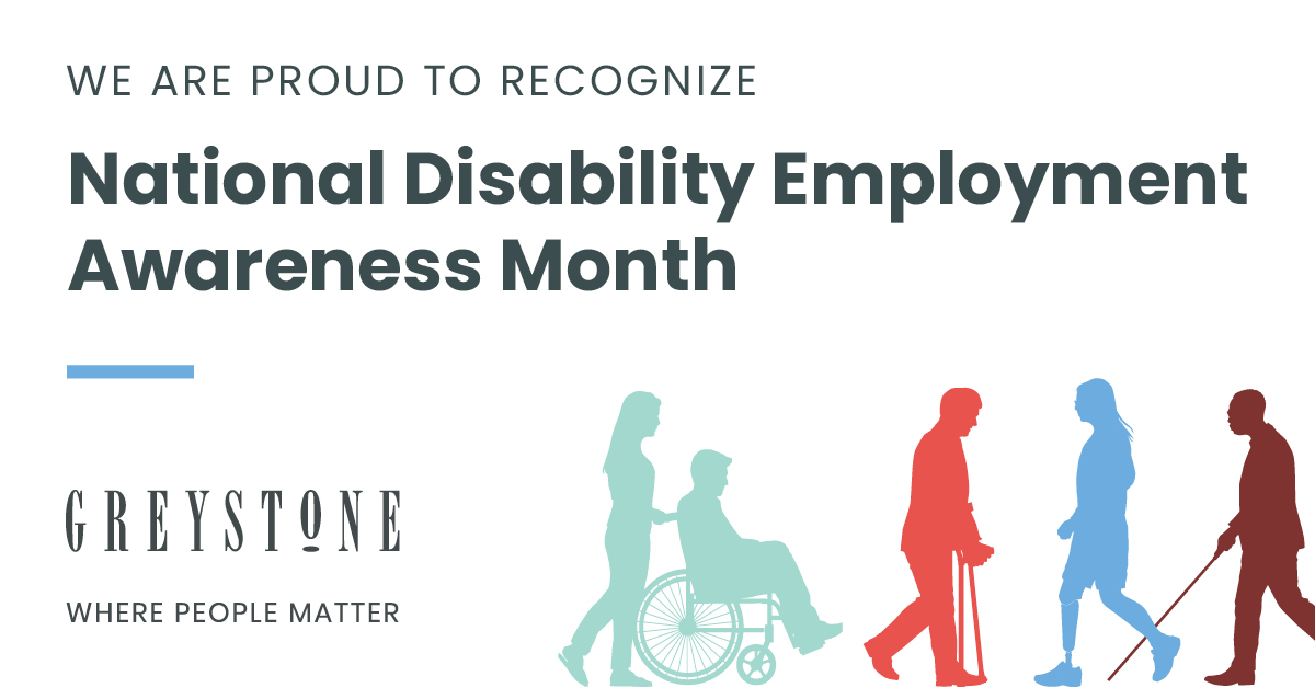 GreystoneCREF's tweet photo. Greystone recognizes National Disability Employment Awareness Month in October, an observance to commemorate the many and varied contributions of America’s workers with disabilities. #NDEAM https://t.co/AwNpRqQW75