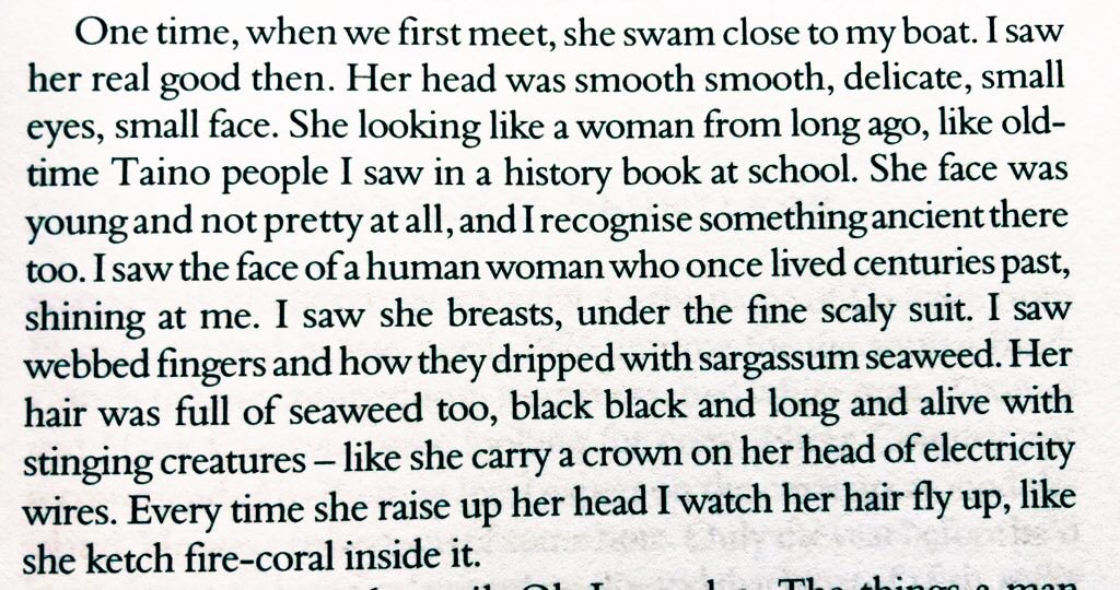 EnglishStaffs's tweet photo. Today’s #PerfectParagraph is both contemporary and of the ancient world 🧜🏾‍♀️ #LiteraturePosts #mermaid #BookTwitter #MagicalRealism https://t.co/19HH4vpb0V