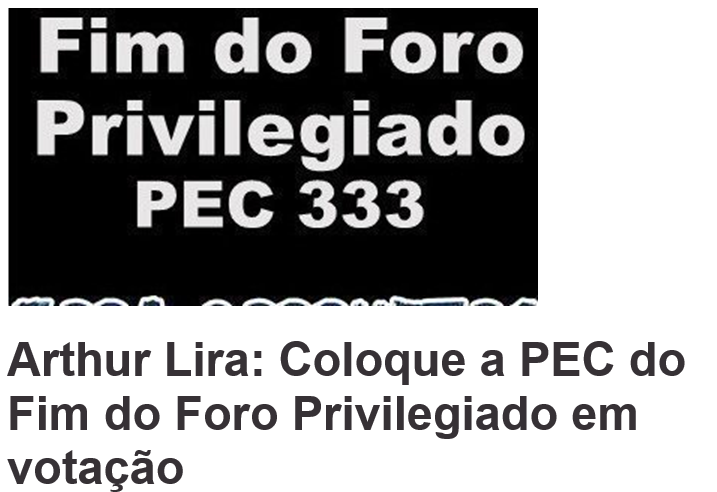 Edson19651's tweet photo. Vamos pressionar @ArthurLira Para acabar com o foro privilegiado. https://t.co/1pKPAeLlZo