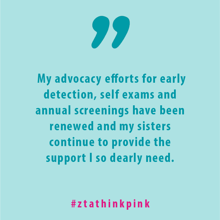 1 in 8 women will be diagnosed with breast cancer in her lifetime. As Zetas, we hear this statistic often and this month, we’ll meet sisters who never expected to be the “one.” (1/3)