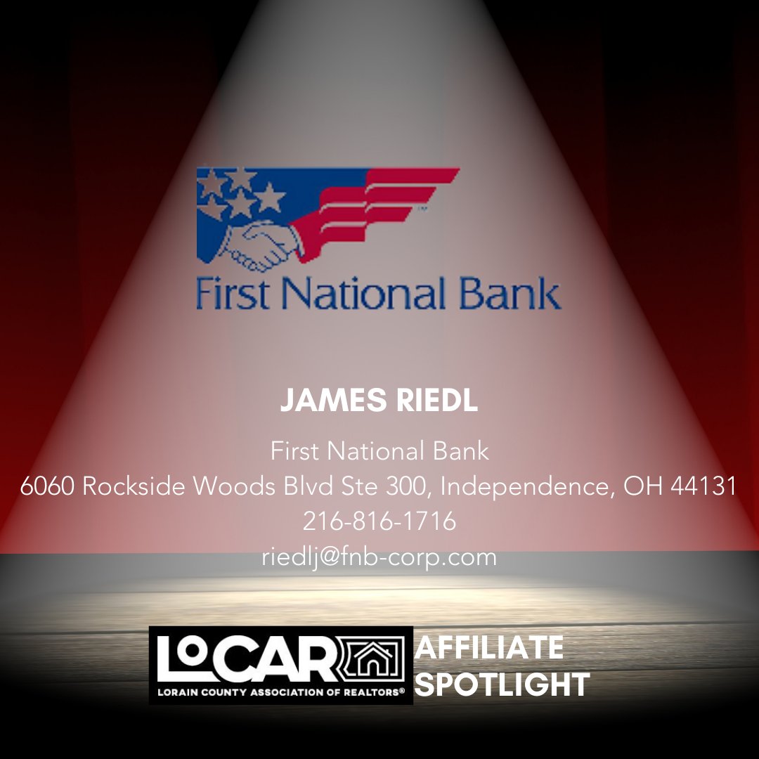 LoCAREALTORS's tweet photo. 📢 AFFILIATE SPOTLIGHT 📢
James Riedl with First National Bank in Independence! https://t.co/v6kOUr7s0K