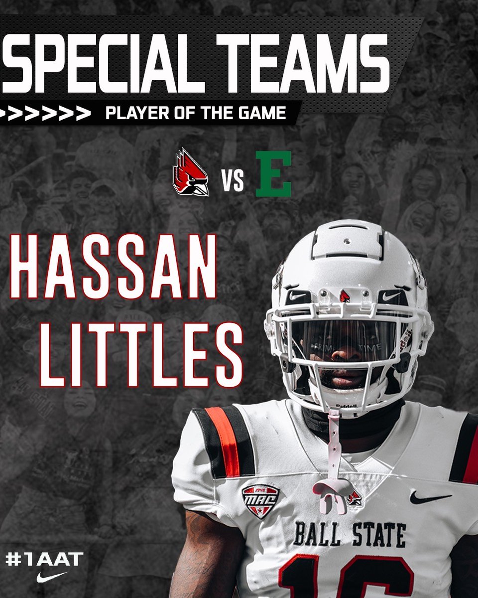 BallStateFB's tweet image. Congratulations to the Players of the Game vs EMU! 

Offense: The Offensive Line
Defense: Malcolm Lee
Special Teams: Hassan Littles
Scout Team: Joey Stemler, Brady Hunt, Charlie Ely

#1AAT | #TrueCardinal