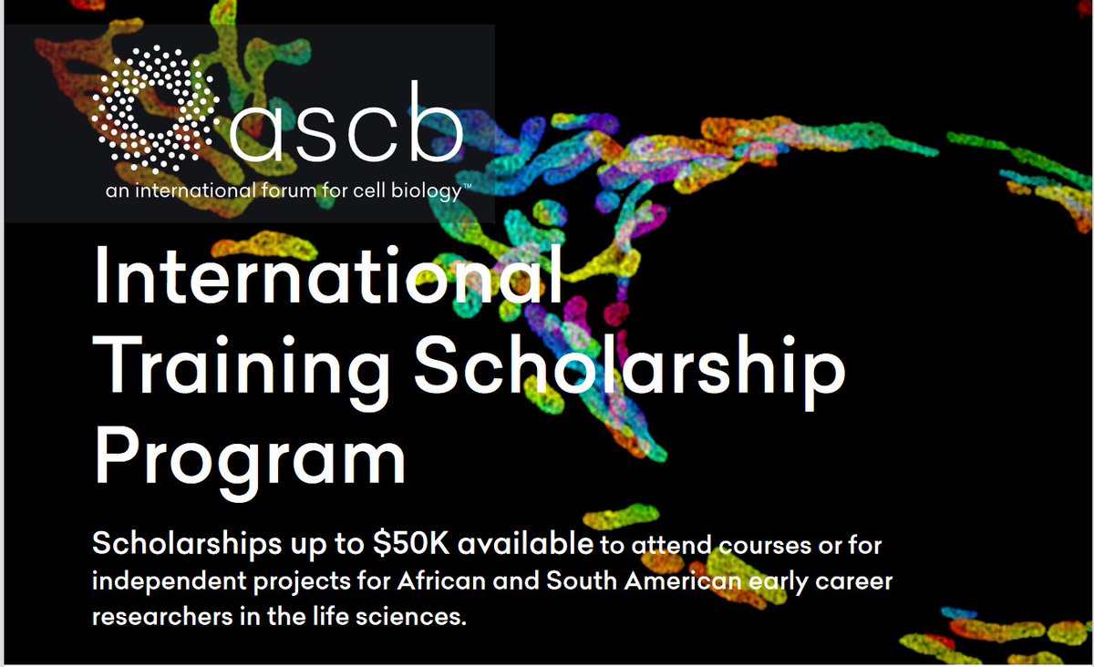 ASCB is providing training opportunities for African and South American early career researchers in the life sciences, including graduate students, postdocs, and junior faculty who are ASCB members (or who become ASCB members upon acceptance). bit.ly/3FUO7Vf