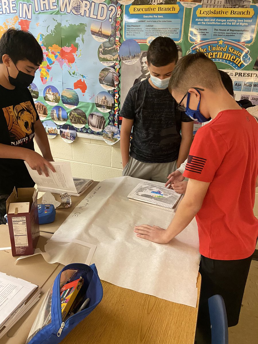 vzbyram's tweet photo. Loving the 3D Physical maps of U.S. and Canada! Thanks to @jc4_ed for the idea! 🇺🇸🌎🌳🌲🌋 #wms #wms8thgrade #wmsgeography #geographyteacher https://t.co/ixiwvugrJY