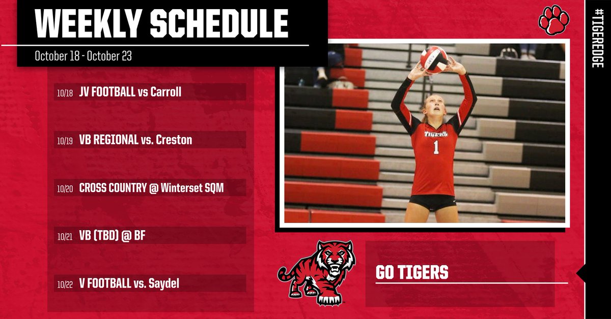 admactivities's tweet photo. Lots of athletic action at ADM this week as the fall sports are entering the final push of the season.  #TigerEdge https://t.co/bMia6Dn7lA