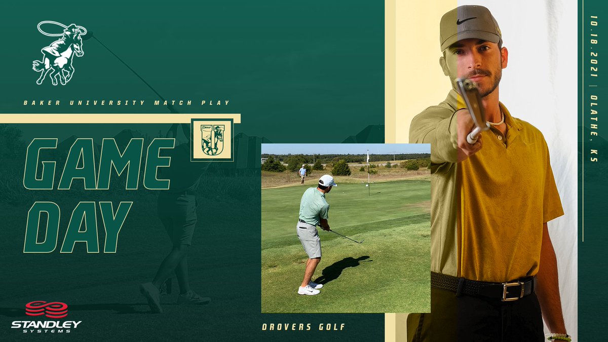 DroverAthletics's tweet photo. #DroverNation🐎 GAMEDAY!
The Drovers men's golf team is in Kansas, hunting for birdies at the Baker University Match Play event!

📍: Olathe KS
⛳️: Prairie Highlands G.C. 

#BleedGreen https://t.co/4c85YSh27a