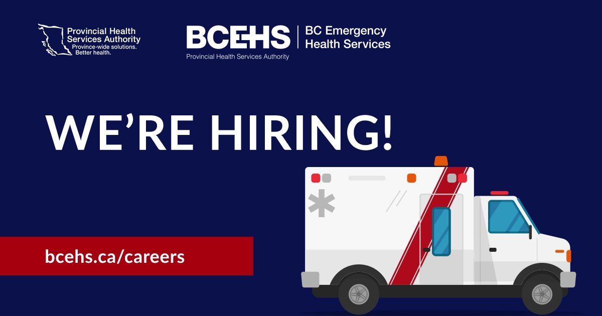 Interested in joining <a href="/BC_EHS/">BC Emergency Health Services</a> as a clinical leader?  We currently have a number of positions open to join our team as a #paramedic practice leader! 

Providing #clinicalleadership and driving #innovation across British Columbia! 

#oneteam

bit.ly/3FXhu9j