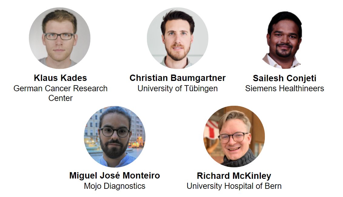 miccaihackathon's tweet photo. While working on your task, within a team or individually, you will get inputs and guidance from mentors: 1) @KlausKades, 2) @c_f_baumgartner, 3) @conjeti, 4) Miguel José Monteiro, 5) @mckinley_scan. https://t.co/jNeF5fVagS