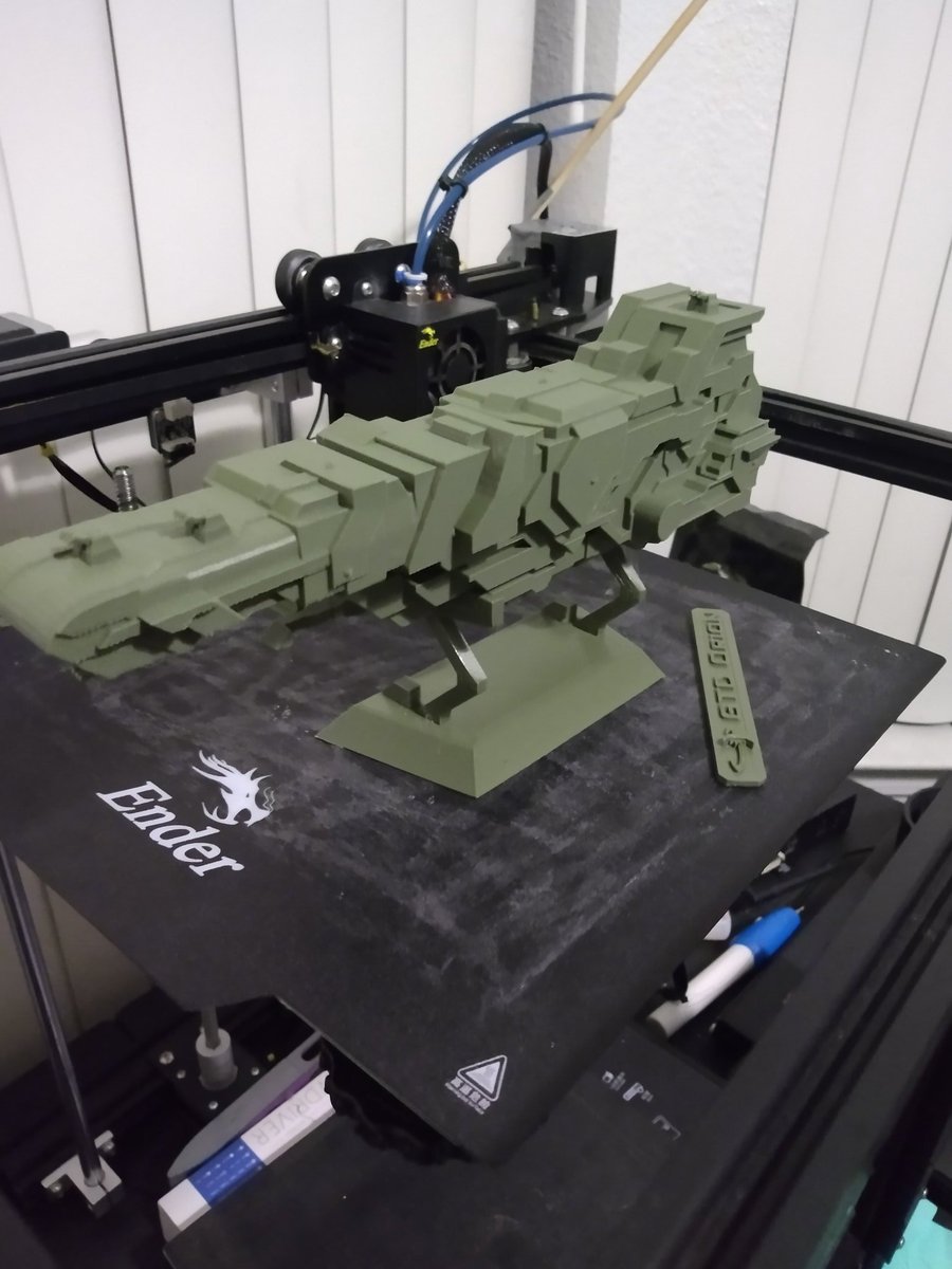 Isiat1's tweet image. GTD Orion class destroyer from #Freespace2 done! With awesome display. Still the best space combat Sim out there.
Probably the largest print I've done yet, but it came out great!
Likely if I paint it up this will be the Carthage, which was in both FS2 and the Blue Planet mods.