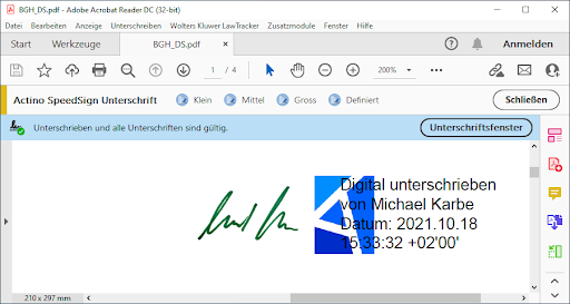 actinosoftware's tweet photo. #PDF mit einem Klick unterschreiben
Vertrauliche Dokumente werden vor Ort am Arbeitsplatzrechner im Firmennetzwerk signiert. Mit Actino SpeedSign für @adobe #Acrobat und Reader DC geht das so einfach und sicher wie ein Stempel.
Mehr dazu auf https://t.co/9QBsLeAWRa 

#esignature https://t.co/XshLN0ealw