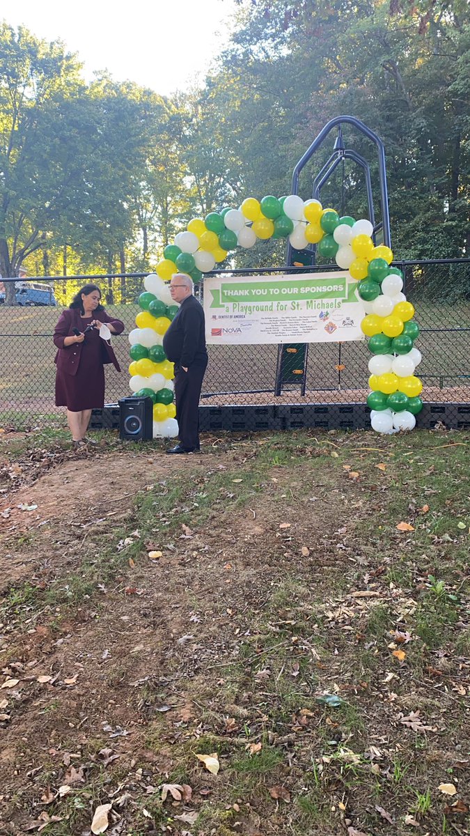 StMichael22003's tweet photo. Ribbon cutting ceremony for our new playground https://t.co/ml9Xywxgd0
