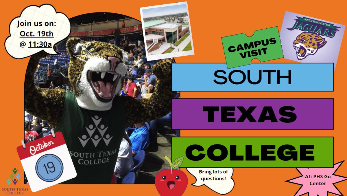 GoCenterPHS's tweet image. Seniors, interested in @SFASU or @stcjaguars ? 
Stop by the Go Center tomorrow from 10:35a-12:20p for informational sessions from these colleges! ☺️