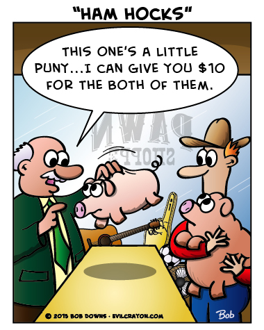 evilcrayon's tweet image. I think he's getting swine-dled.

#hamhocks #pawnshop #cartoon #puns #idioms #wordplay #sarcasm #parody #pawnstars #pigs #ham #funny #humor #meme #lol