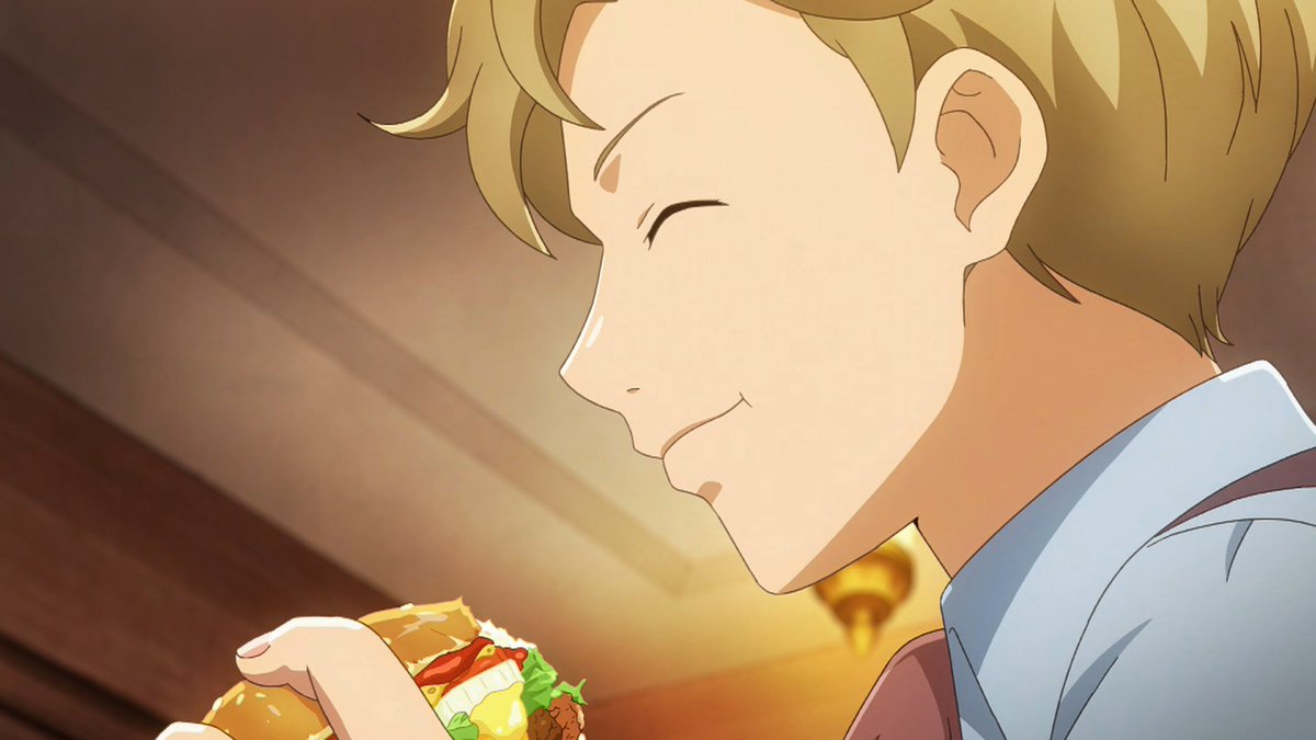 アニメマンガ名探偵すやまたくじ 異世界食堂２ 3話 スープカレーは飲み物 ハンバーガーはパンと野菜とチーズと肉を一緒に食べるもの 見ると やめろー と叫びたくなる飯テロアニメがここにある そして ファーストフード店以外で食べる食堂の