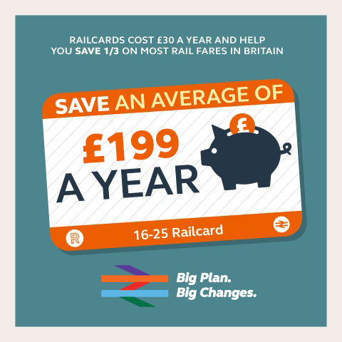 🎓 Going back to university this month? For 33% discount on off-peak travel - and peak-time services over £12 - a 16-25 Railcard is a #BackToUni essential.

Find out more at 16-25railcard.co.uk