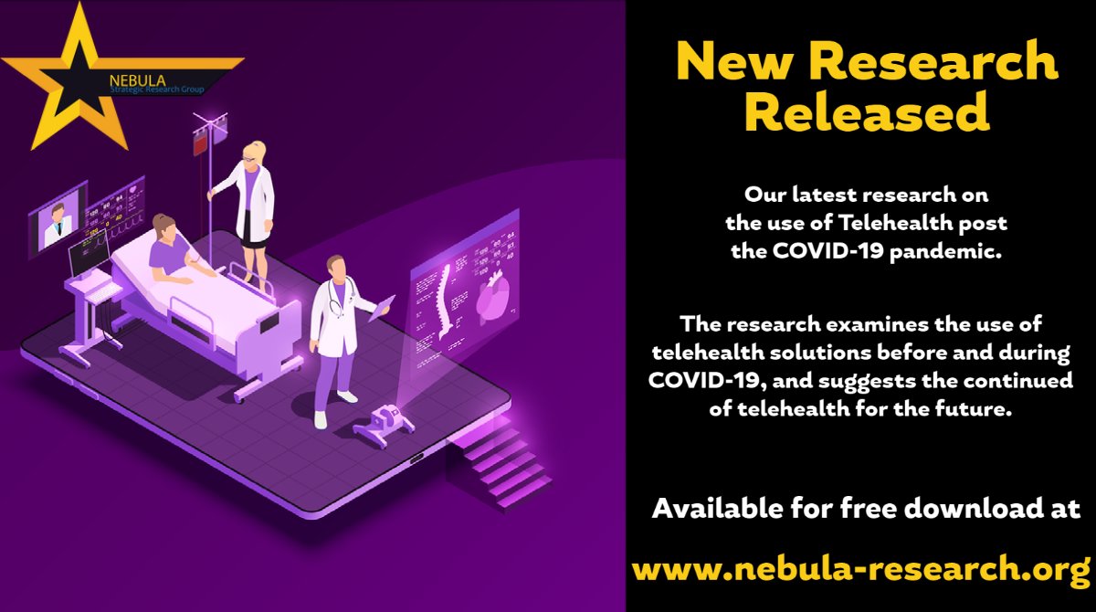 Nebula_Research's tweet image. The first paper released is about the use of telehealth following COVID-19.  Download it now at: nebula-research.org #telehealth #telemedicine #healthcare #COVID19