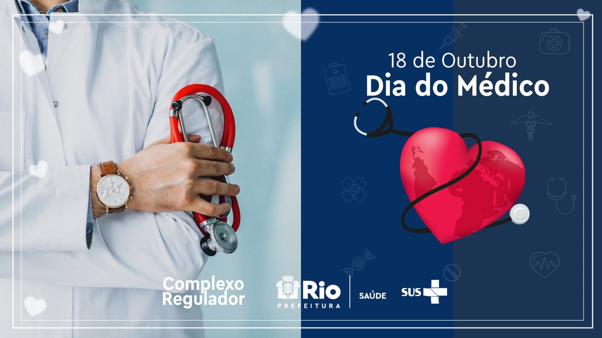 18 de outubro, dia do Médico, o Complexo Regulador celebra sua parceria com estes profissionais da saúde, que atuam incansavelmente na assistência da população, especialmente em tempos pandêmicos. Obrigado por cuidarem da saúde de todos nós.
#Médico #Regulação #OrgulhoSUS