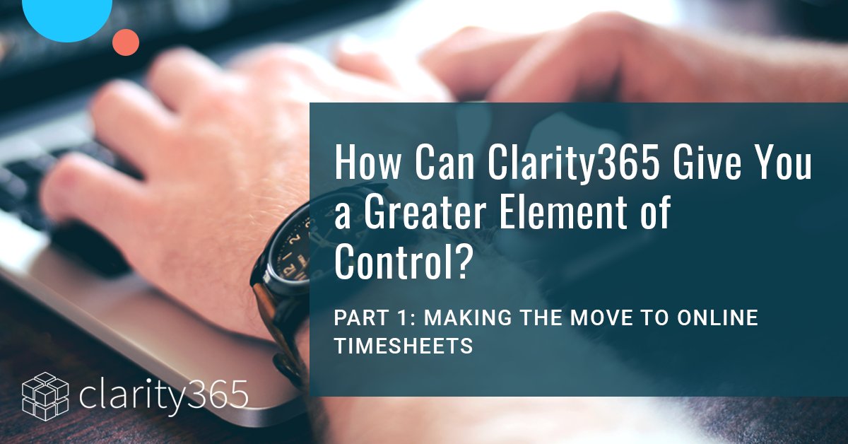 Wondering how #clarity365 gives you a greater element of control as a #businessowner or #administrator? Make the move to online timesheets with our #timesheet management solution, ClarityTimesheet. Delve into the first of our three-part blog series: clarity365.co.uk/2021/10/18/how…