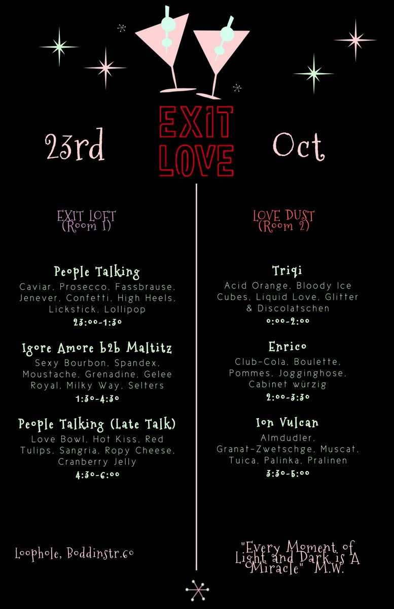 clapvisions's tweet photo. Exit Love “Back for Bad”
A colorful Journey between Italo &amp; Nu Disco, No Disco, Breakbeat &amp; Power House
@loopholeberlin https://t.co/NQKxXipIiU