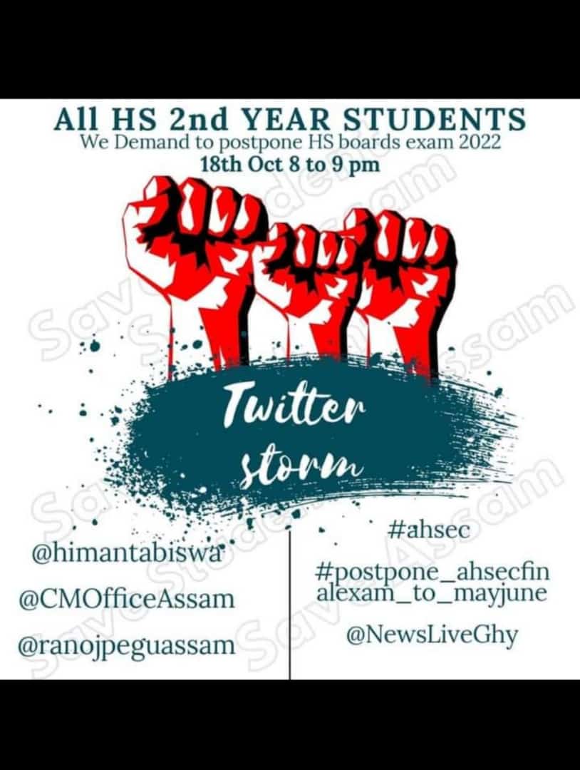 fearless_iqbal's tweet photo. #postpone_hsfinalexam_to_maynjune
@himantabiswa @ranojpeguassam @mygovassam @NewsLiveGhy @NSUIAssam @BhupenKBorah
We request to our respected @CMOfficeAssam shri @himantabiswa .... Dear Sir ..plz held our #hsfinalexam on #mayjune instead of February...
#postpone_ahsecfinalexam https://t.co/0w3GQqBtI7