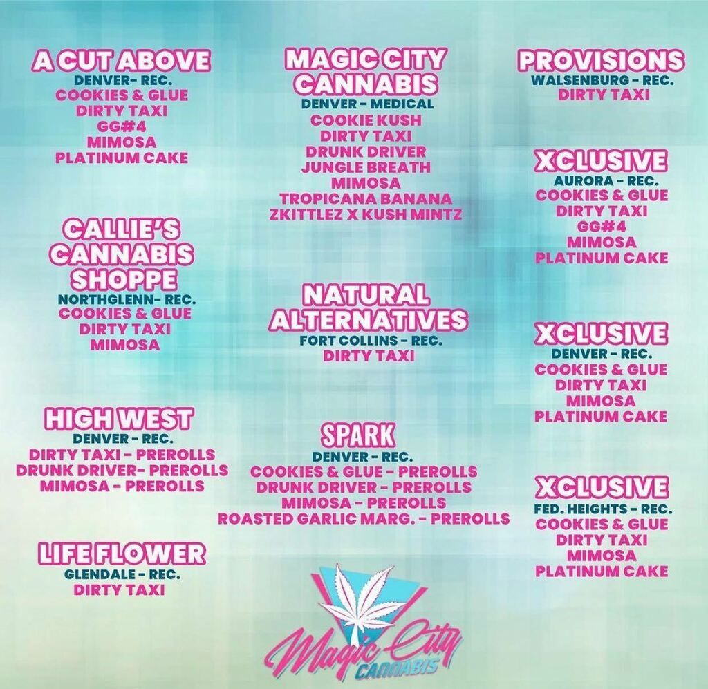 MagicCityDenver's tweet photo. #repost @magiccitycannabis
тнιѕ ιѕ wнere тнe 𝗠𝗔𝗚𝗜𝗖 ιѕ нappenιng
@acadenver_ @shoppecallies @highwest.co @lifeflowerdispensary_co @magiccitymilehigh @nafhinsta @sparkdispensary @provisions_dispensary @xclusivecannabis_co 🪄 https://t.co/pPCDF90oSg