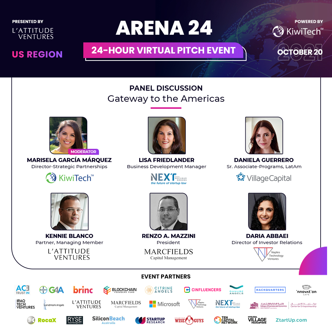 Arena_Platform's tweet photo. Join us at one of our Panel Discussions at the biggest pitch event of the year, #ARENA24. The industry leaders will exchange their insights on “Gateway to the Americas.”

Register here: https://t.co/naMjznaKqk

Don't forget to mark Oct 20 on your calendars! https://t.co/QxY82zoVfV