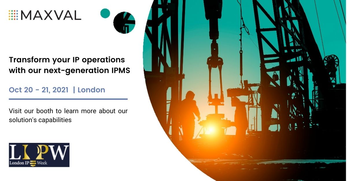 MaxVal_'s tweet photo. Are you attending the London IP Week conference this week? Stop by our booth to know how Symphony handles all your end-to-end IP lifecycle management processes. #LIPW #MaxVal #IntellectualProperty @CosmonautsLtd https://t.co/eSIp2rCkW9