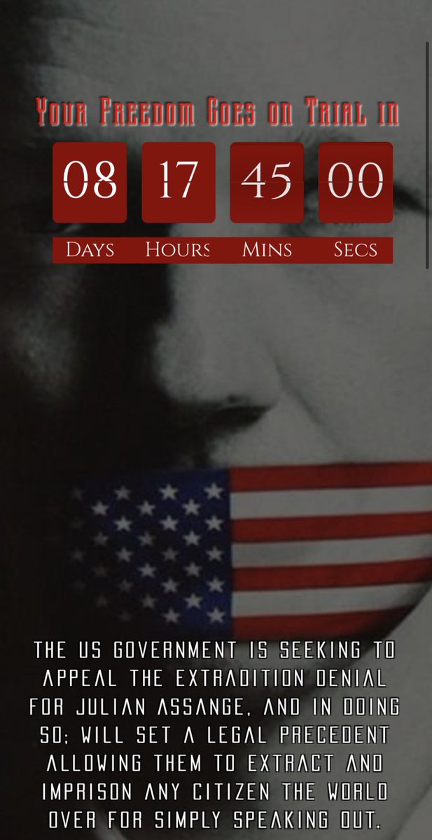 SiuantheAmyrlin's tweet image. Australian Parliament demands charges be dropped against Julian Assange. Will you stand with Australia? Will you speak out for Assange? 

We have 8 days to save the world. Save Julian | Save the World. 
#ExposeTheCIA #FreeAssange #ProtectTheFirst Amendment assangeclock.com