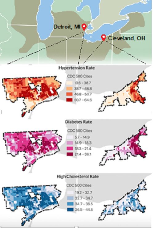 I got to map chronic disease burdens in Detroit and Cleveland for this initiative! #rustbelthealth