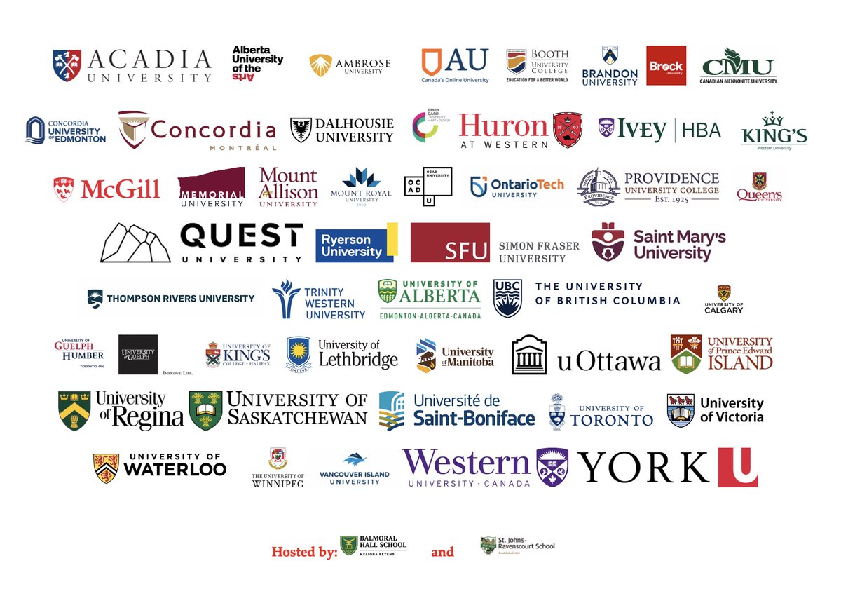 2021 Canadian Universities Fair for Manitoba students! 
October 25 through November 10 
Please share this information with all students and parents. 
Please visit: canadauniversityfair.com